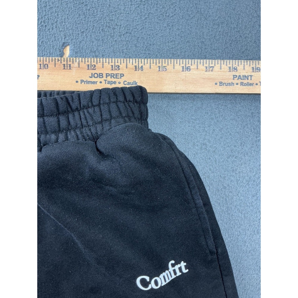 Comfrt Pants Mens L Black Fleece Sweatpants Elastic Waist Pockets Relaxed - Picture 5 of 9